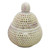 Handcrafted Jali Soapstone Beige Jar and Bottle Large 'Lattice Lace'