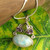 Rainbow Moonstone Necklace in Sterling Silver from India 'Aura' Rainbow Moonstone Necklace in Sterling Silver from India 'Aura'