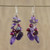 Amethyst and Pearl Dangle Earrings 'Diva' Amethyst and Pearl Dangle Earrings 'Diva'