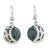 Hand Made Sterling Silver Dangle Jade Bird Earrings 'Quetzal Eclipse'