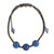 Blue Chalcedony Shambhala-style Macrame Bracelet from India 'Harmony'