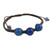 Blue Chalcedony Shambhala-style Macrame Bracelet from India 'Harmony'
