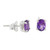 Amethyst Stud Earrings Sterling Silver Thai Jewelry 'Sparkling' Amethyst Stud Earrings Sterling Silver Thai Jewelry 'Sparkling'