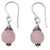 Pink Chalcedony Dangle Earrings with Sterling Silver 'Royal Discretion'