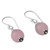 Pink Chalcedony Dangle Earrings with Sterling Silver 'Royal Discretion'