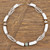 White Recycled Glass Beaded Necklace from Ghana Jewelry 'African Glamour' White Recycled Glass Beaded Necklace from Ghana Jewelry 'African Glamour'