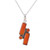Carnelian and Sterling Silver Pendant Necklace from India 'Radiant Allure' Carnelian and Sterling Silver Pendant Necklace from India 'Radiant Allure'
