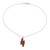 Carnelian and Sterling Silver Pendant Necklace from India 'Radiant Allure' Carnelian and Sterling Silver Pendant Necklace from India 'Radiant Allure'