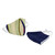 2 Handwoven 3-Layer Masks in Stripe  Solid Blue Cotton 'Patience and Hope' 2 Handwoven 3-Layer Masks in Stripe  Solid Blue Cotton 'Patience and Hope'