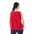 Floral Embroidered Cotton Tank Top in Crimson from Thailand 'Flirty Bloom in Crimson'