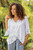 Floral Embroidered White Rayon Blouse from Bali 'Blossom Delight' Floral Embroidered White Rayon Blouse from Bali 'Blossom Delight'