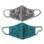 2 Beaded Embroidered Cotton Face Masks in Gray and Turquoise 'Glamorous Grey and Turquoise' 2 Beaded Embroidered Cotton Face Masks in Gray and Turquoise 'Glamorous Grey and Turquoise'