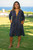 Navy Blue Print Cotton Shirtdress from India 'Pyramid Fantasy' Navy Blue Print Cotton Shirtdress from India 'Pyramid Fantasy'