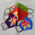 4 Hand Painted Plumeria on Balinese Batik 2-Layer Face Masks 'Island Plumeria' 4 Hand Painted Plumeria on Balinese Batik 2-Layer Face Masks 'Island Plumeria'