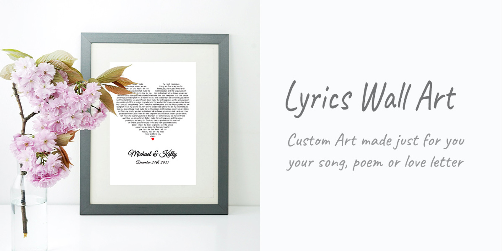 Song Lyrics Printed on Cotton or Linen Personalized 