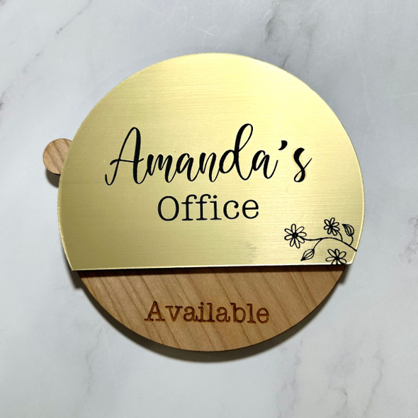 Round Door Sign  Available/ Unavailable Room Door Plaque