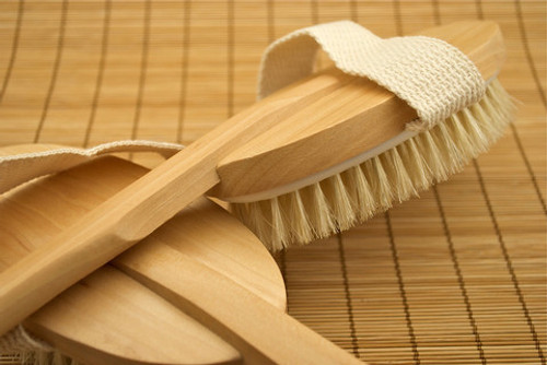 16" back brush wood handleWooden Bath and Body Vegetable Bristle Brushes

Shower or dry skin brushes.  This brush is lined with plastic for the shower or sauna.

All wood will last and make your skin glow.