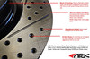 ARK Slotted and Drilled Brake Rotors FRONT (Std Calipers) Genesis Coupe 2010+