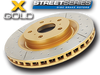 DBA Street Series X-Gold Slotted and Drilled Brake Rotor SINGLE REAR Subaru BRZ 2013+ (Limited Only)