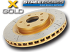 DBA Street Series X-Gold Slotted and Drilled Brake Rotor SINGLE | REAR Subaru WRX STI 2002-2007