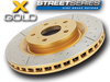 DBA Street Series X-Gold Slotted and Drilled Brake Rotor SINGLE REAR (Non-Brembo) Nissan 350Z 2006+