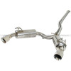 aFe 304SS Dual Cat-Back Exhaust w/ Polished Tips Mitsubishi Evolution X 2008-2015