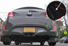 Rally Armor UR Mud Flaps Urethane BLACK w/ SILVER LOGO Hyundai Veloster 2012-2016