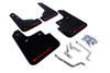 Rally Armor UR Mud Flaps Urethane BLACK w/ RED LOGO Mazda 3 2014+