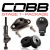 Cobb Tuning Stage 1+ Drivetrain Package Wide Barrel WHITE KNOB w/ BLACK TRIM Subaru WRX 2002-2007