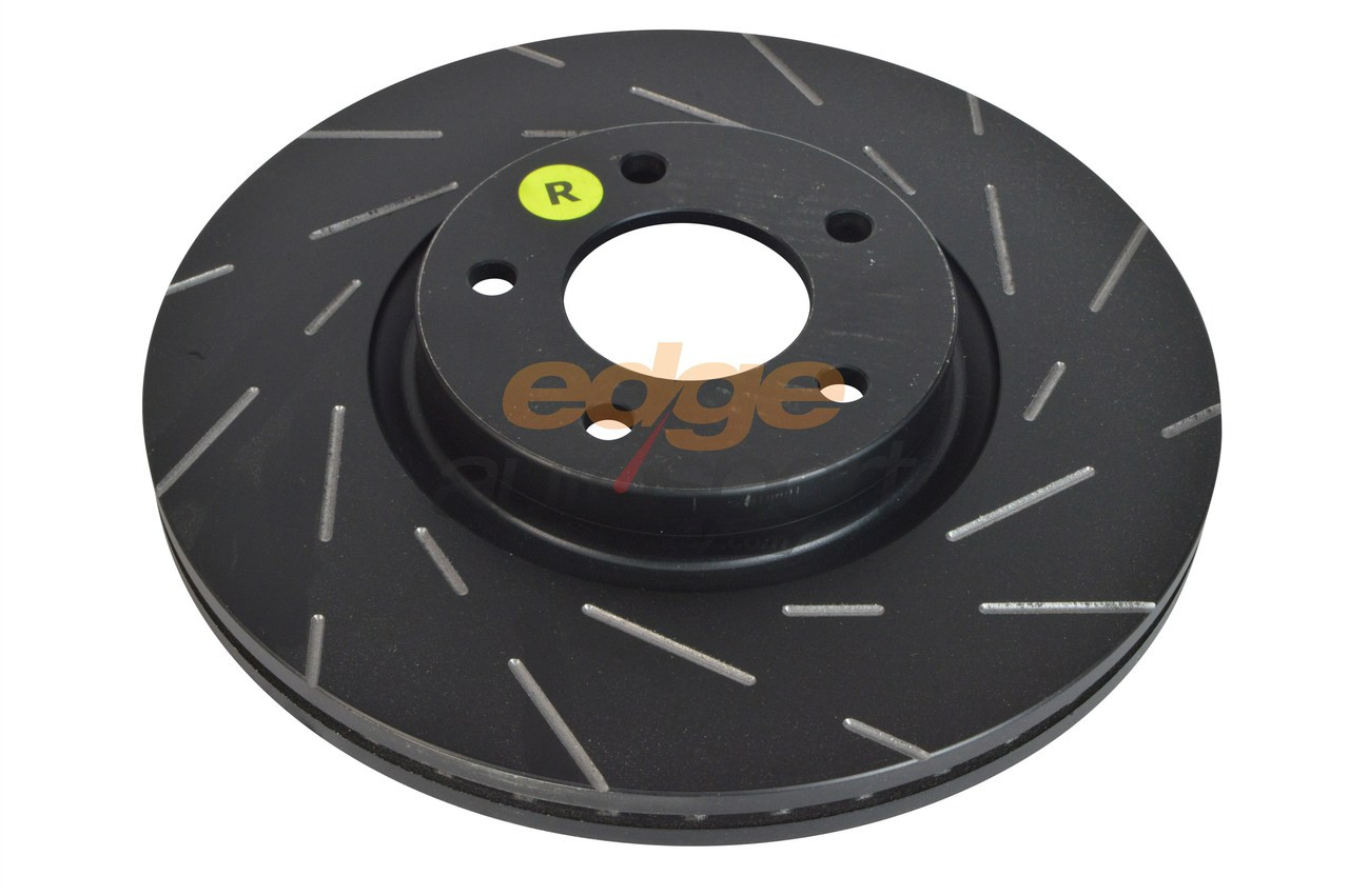 EBC Brakes USR7752 USR Slotted Rotor – Black Geomet Coating, Noise-Reduced Design, For Improved Braking & Cooler Operation