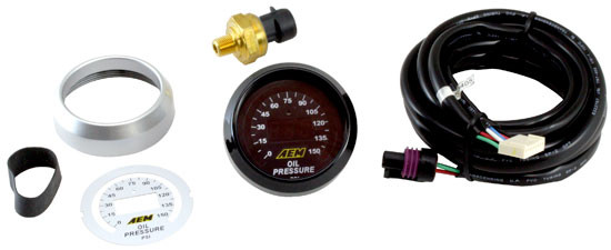 AEM Fuel Pressure Gauge 0100psi Digital