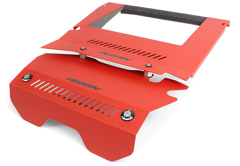 Perrin Intercooler Shroud and Belt Cover Kit RED Subaru WRX 2015-2017