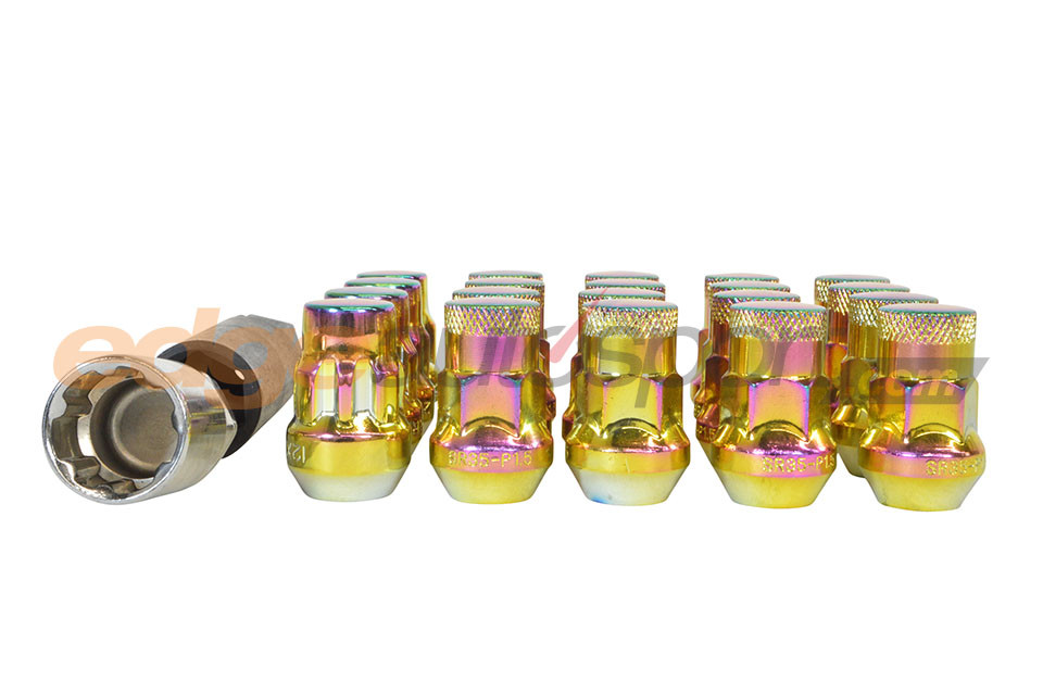 Muteki SR35 Closed End Lug Nut / Lock Set 12x1.50 Black (20 Piece Kit) 35mm Tall