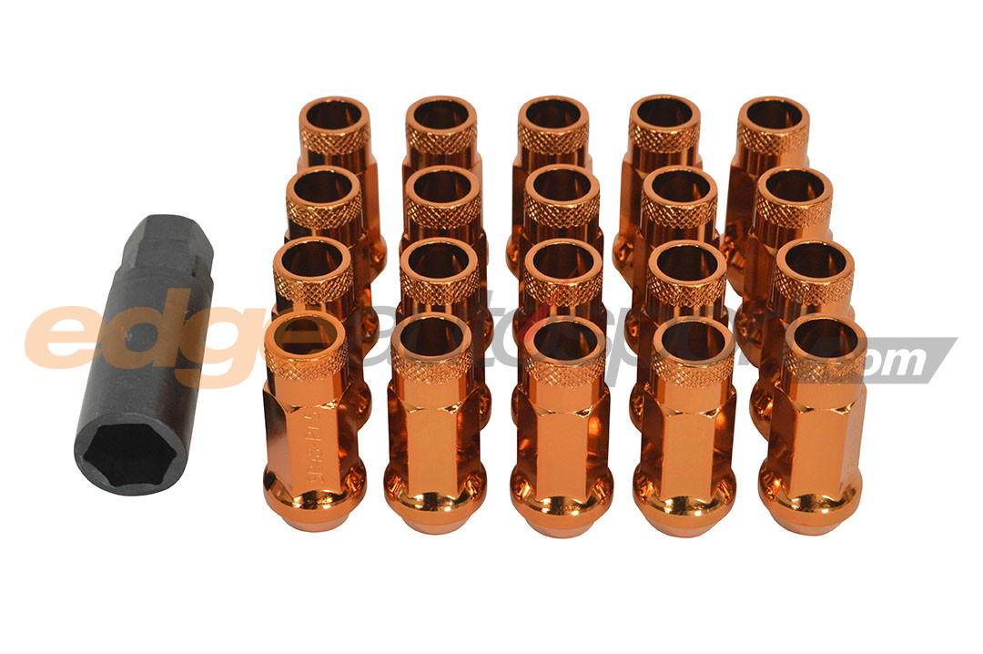 Muteki SR48 Open End Lug Nuts ORANGE 12x1.5