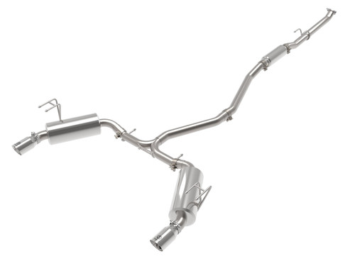 aFe Power Takeda 304 Stainless Steel Exhaust System POLISHED TIPS Honda Civic Non-Si 1.5T Sedan 2022-2024 