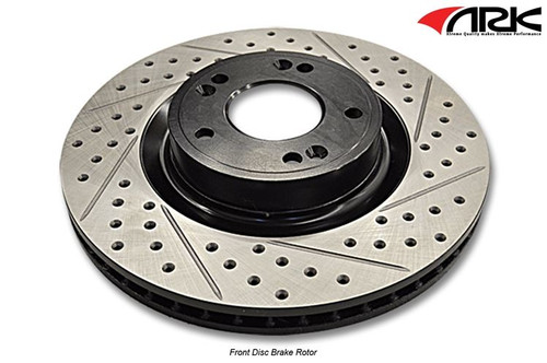 ARK Slotted and Drilled Brake Rotors FRONT (Std Calipers) Genesis Coupe 2010+
