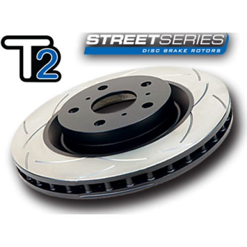 DBA Street Series T2 Slotted Brake Rotor SINGLE | FRONT fits many Subaru / Scion Models