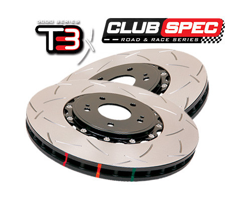 DBA Club Spec 5000 Series T3 Slotted 2-Piece Brake Rotor SINGLE | FRONT fits many Subaru / Scion Models