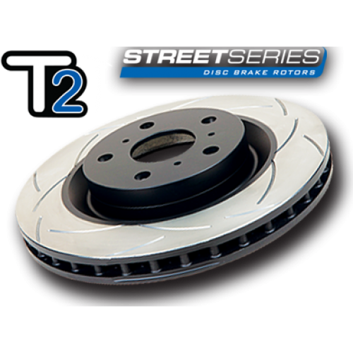 DBA Street Series T2 Slotted Brake Rotor SINGLE | REAR Subaru WRX STI 2001