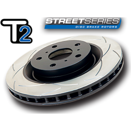 DBA Street Series T2 Slotted Brake Rotor SINGLE | FRONT (Brembo Calipers) Subaru WRX STI 2004-2019