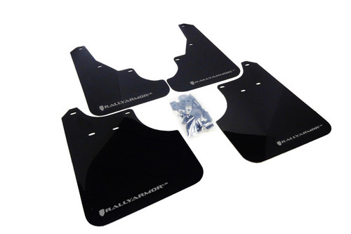 Rally Armor UR Mud Flaps Urethane BLACK w/ SILVER LOGO Subaru Forester 2009-2013