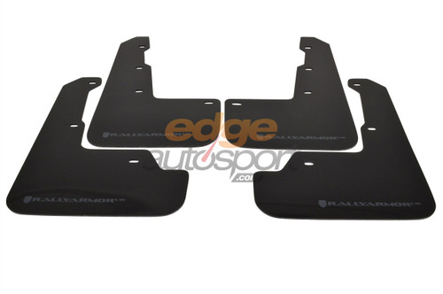 Rally Armor UR Mud Flaps Urethane BLACK w/ GRAY LOGO Subaru WRX | STI 2015-2019