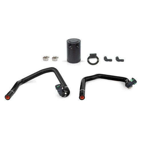 Mishimoto Baffled Oil Catch Can PCV | BLACK HOSE Ford Mustang EcoBoost 2015-2019