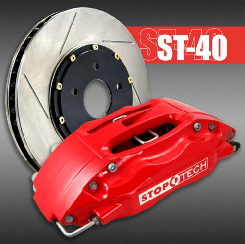 Stoptech Big Brake Kit ST-40 332mm Slotted Rotors FRONT Subaru WRX STI 2004-2007