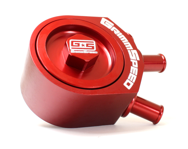 GrimmSpeed Air Oil Separator RED Subaru WRX 2008-2014 | Legacy GT