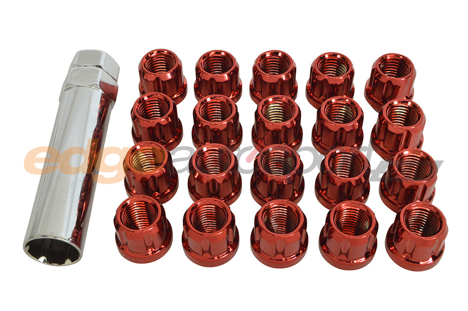 【みみみ】 Muteki Short Open End Lug Nuts RED 12x1.5 - EdgeAutosport.com