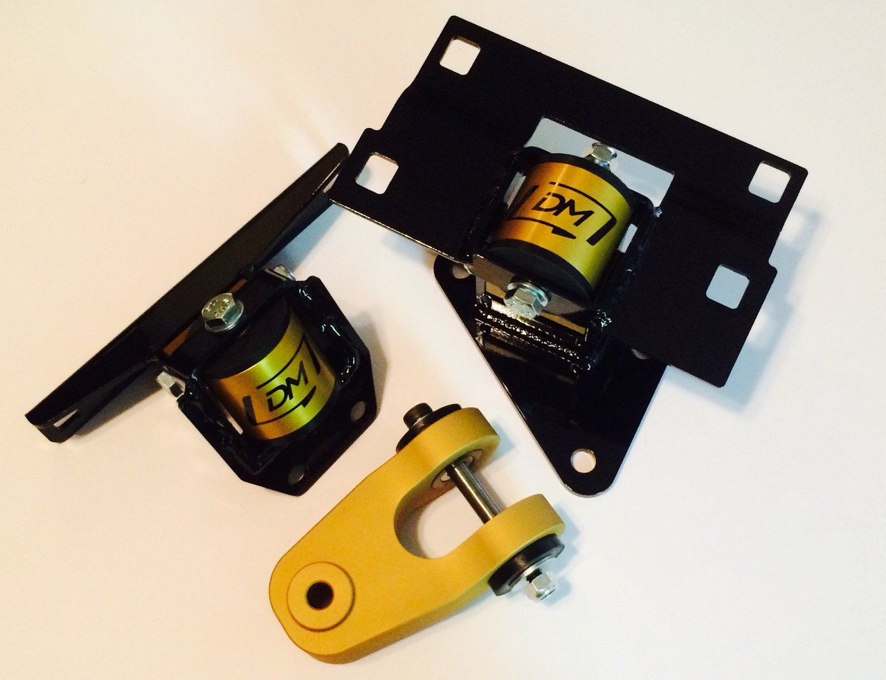 Damond Motorsports Full Motor Mount Set BLACK w/ BLACK BUSHINGS