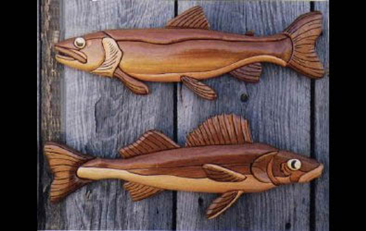 WALLEYE & TROUT INTARSIA PATTERN - PS Wood Machines walleye-trout-intarsia-pattern-ps-wood-machines