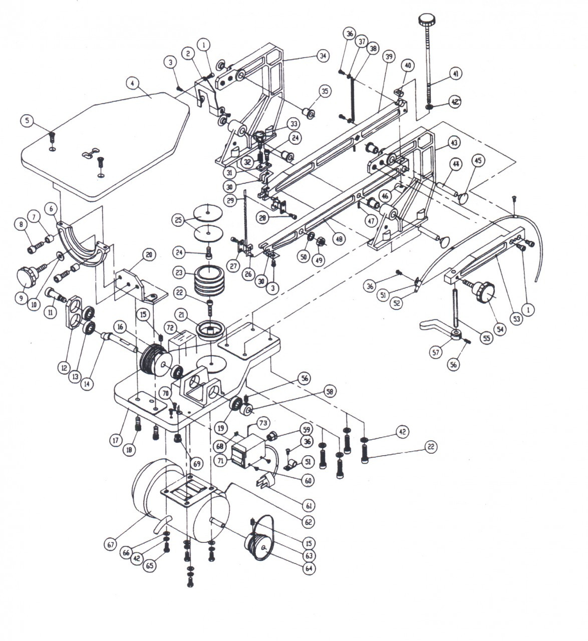 scroll saw labeled diagram