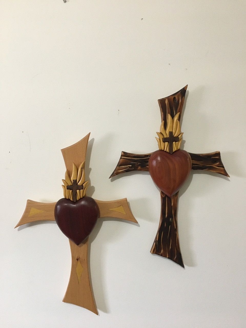 SACRED HEART CROSS Intarsia Pattern - PS Wood Machines
